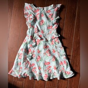 Janie and Jack Floral Dress in Blue and Pink